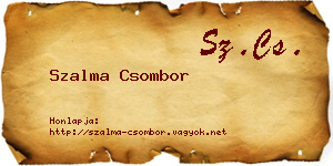 Szalma Csombor névjegykártya